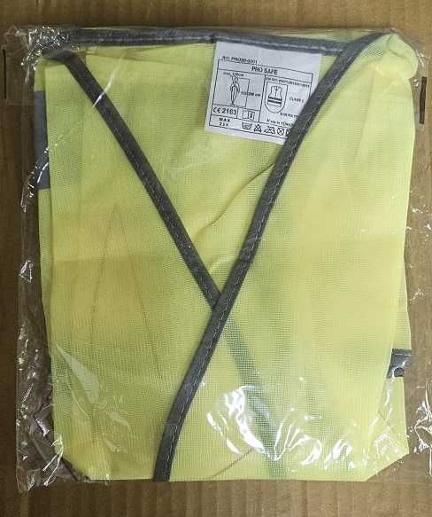 Светлоотразителна жилетка с рефлектираща лента зелена и оранжева НОВА