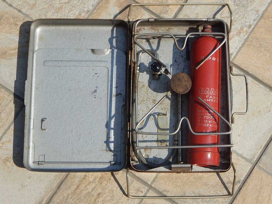 Aragaz portabil rusesc sovietic pt camping cu butelie fabricat URSS
