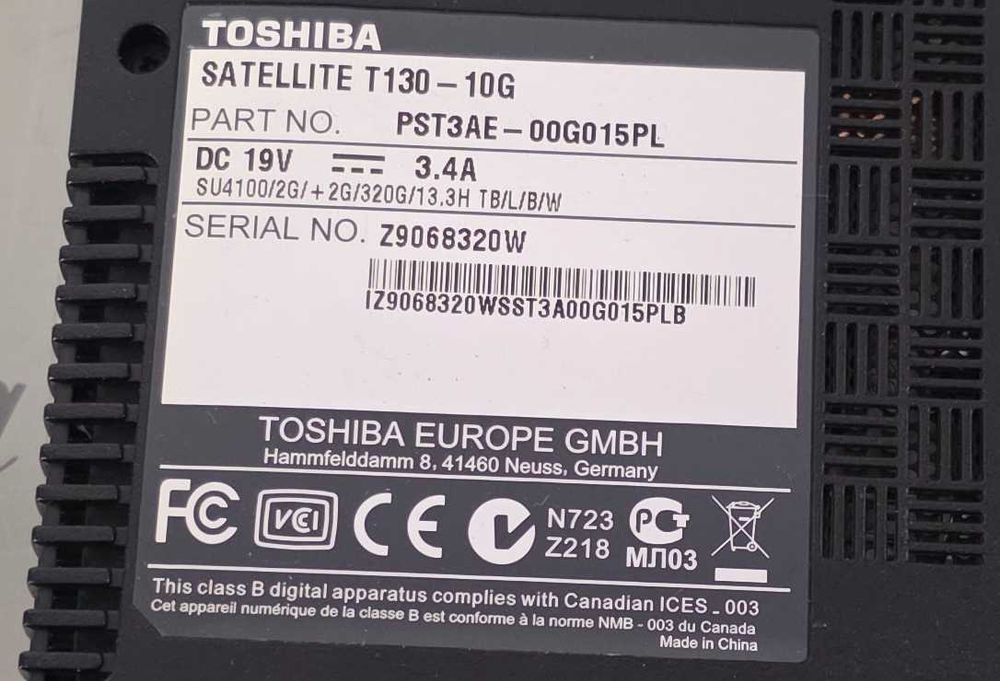 Laptop core2duo - Toshiba Satellite T13-10G - functional,instalat