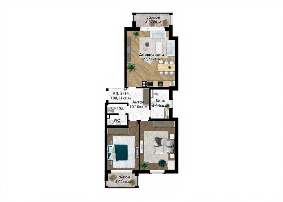 Продава се Тристаен апартамент в Пловдив, Беломорски - 121 кв.м за 1405 €/кв.м - Снимка #8