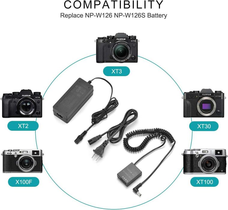 Fujifilm X100F Резервно захранване заместител на батерия Newmowa W126