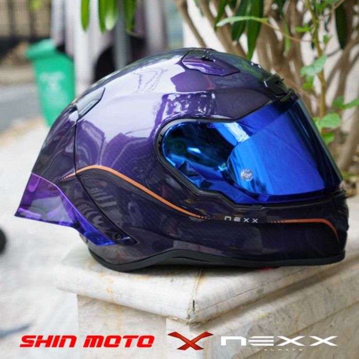 Каска nexx purple carbon