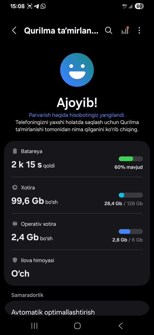 Samsung A25 5G bor kar dak bor ideal holatda