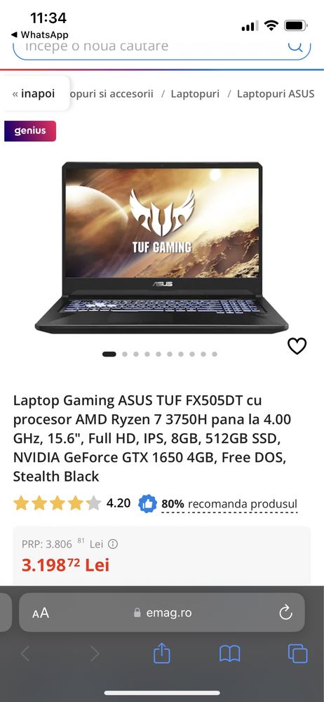 Laptop Gaming Asus Tuf Gaming