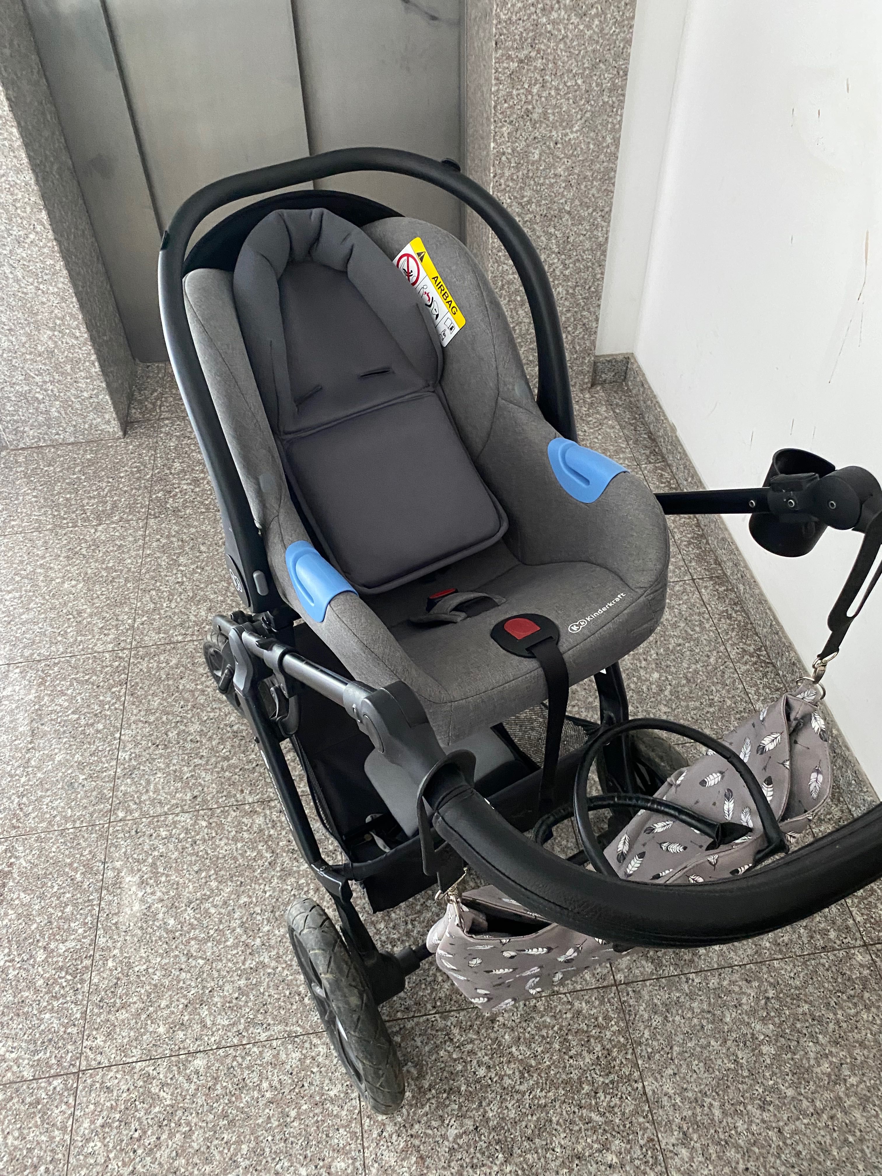 3 в 1 - Бебешка и детска количка Kinderkraft столче за кола Нова 950лв