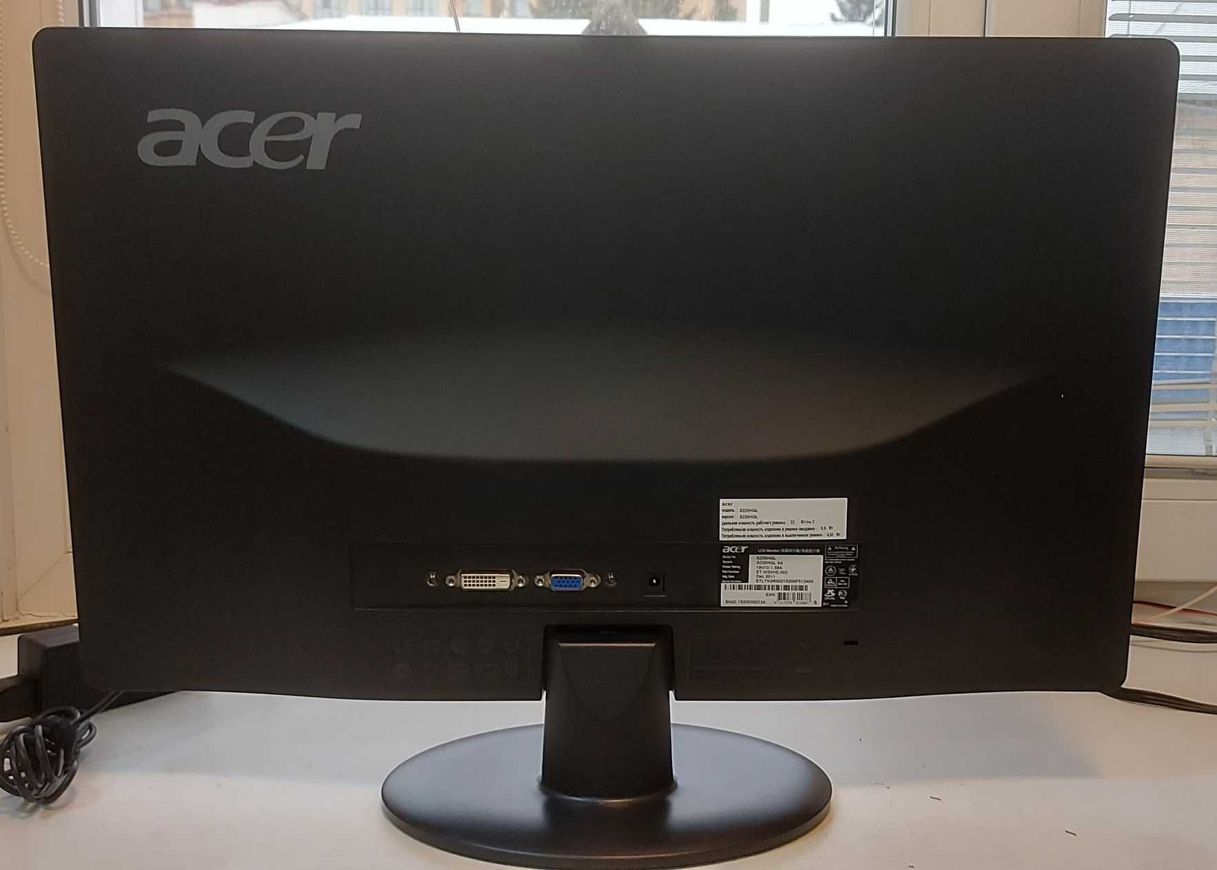 Монитор Acer 21.5"(54.6 см) S220HQ (TN, LED, 1920x1080, 5мс)