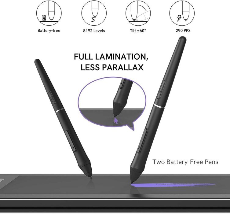 Tabletă Grafica de desen VEIKK VK1200 V2 cu ecran de 11,6 inci