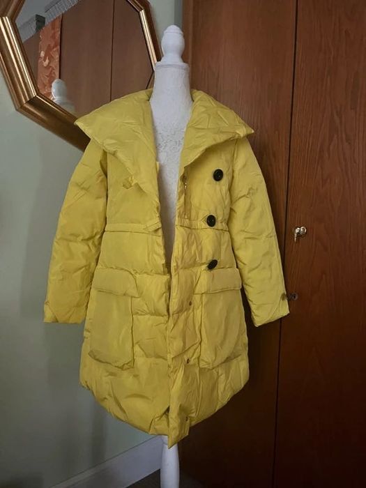 Palton Haina lunga, noua, matlasata 80% puf