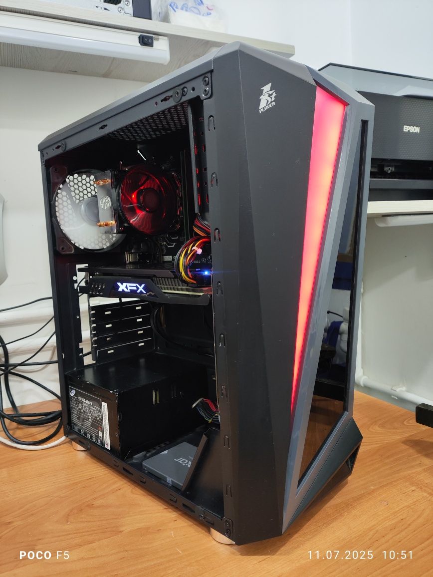 Отличный игровой компьютер (кейс) DDR4,16Gb,SSD,HDD,Video 8gb