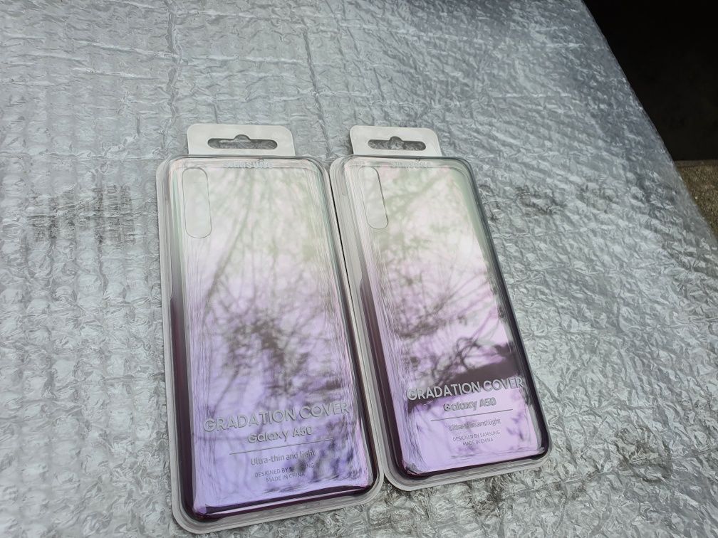 Huse Originale Samsung Gradation Galaxy A50,Transparent, SIGILATA.NOUA