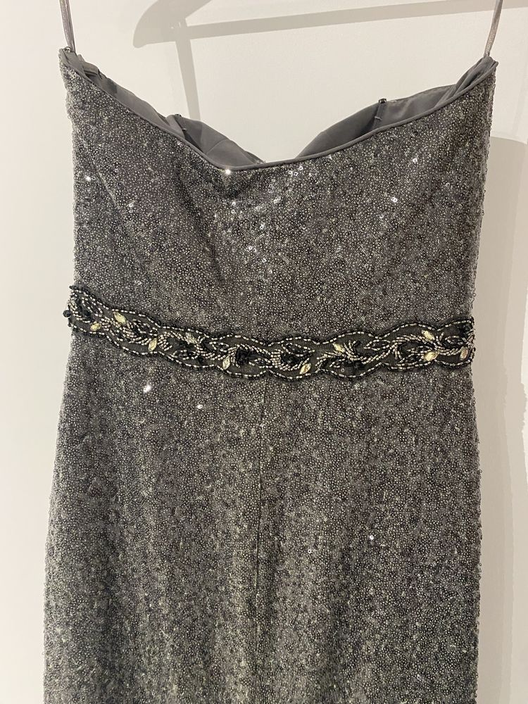 Rochie gri cu paiete pronovias masura 40