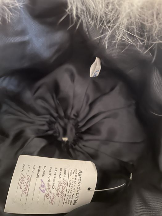 Caciula din blana de vulpe noua