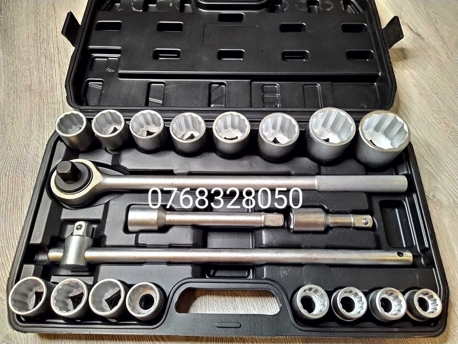 Set 21 chei tubulare Profesionale Boxer 12 puncte 3/4" 19-50mm