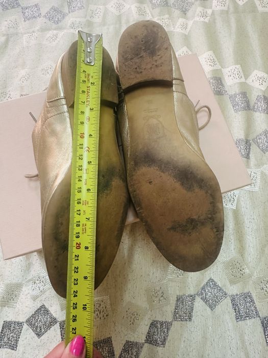 Pantofi din piele aurie , Massimo Dutti