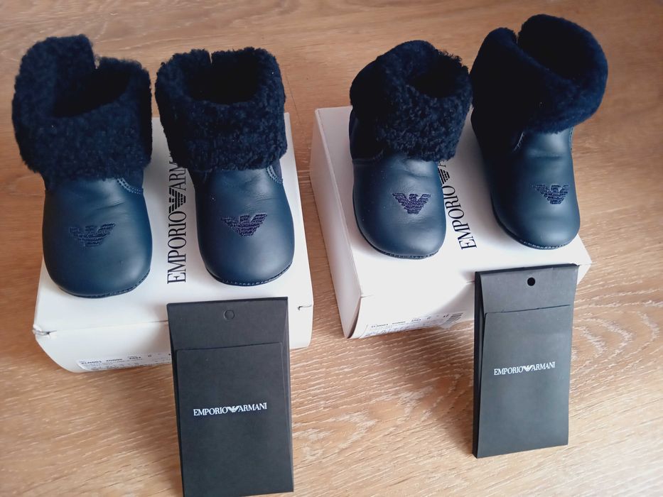 UGG /Emporio Armani 6-12-18м шапка и пантофки