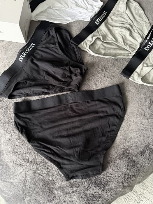 Lyle & Scott set 5 chiloti gri-negru-alb marimea M noi originali