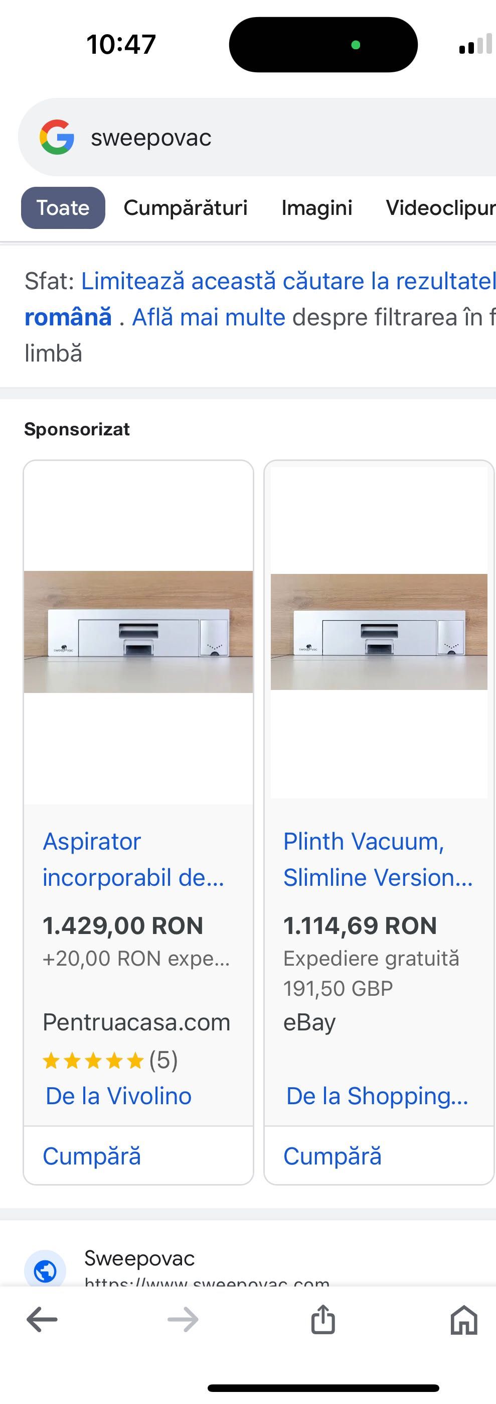 Aspirator pentru plinta mobilier Bucătărie