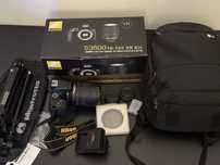 Nikon D3500 + Nikkor 18-140mm + Manfrotto статив + раница и аксесоари