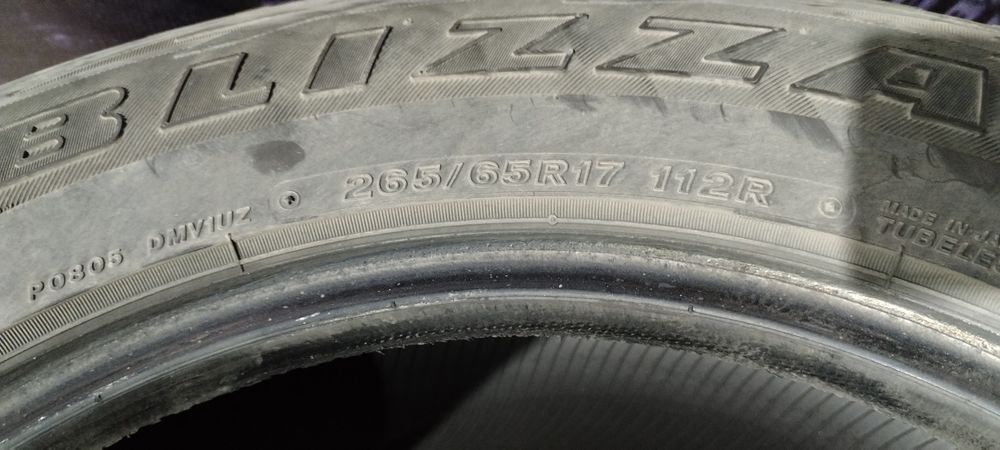 265/65R17, зимняя покрышка, прадо, новые, новый, бу шины, Bridgestone