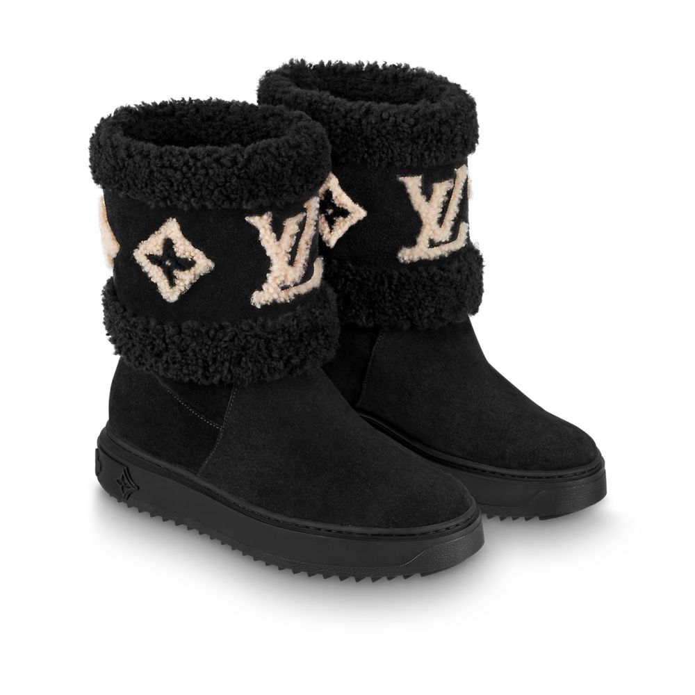 Ghete dama Louis Vuitton snowdrop flat ankle boots,produs original.