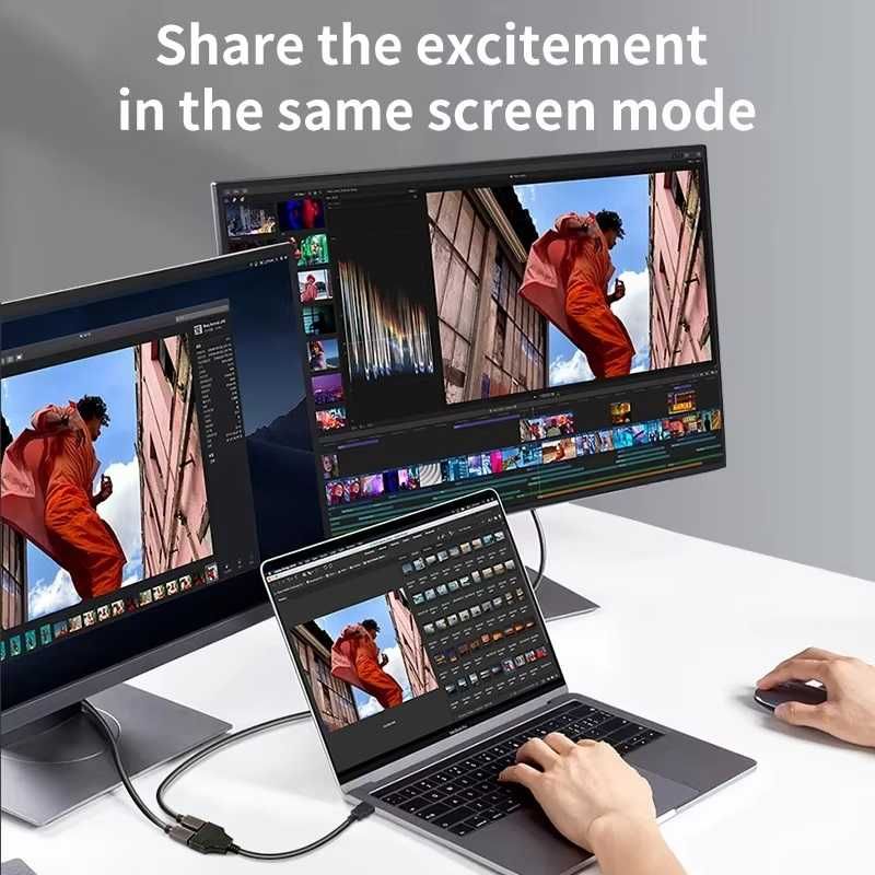 Сплитер кабел HDMI HD за преобразуване 1 мъжки към 2женски за PC PS TV