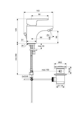 Смесител за умивалник Ideal Standard Ceraplan 3