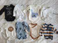 Lot 100 haine bebe 0-6 luni, body-uri, pantaloni, overalls