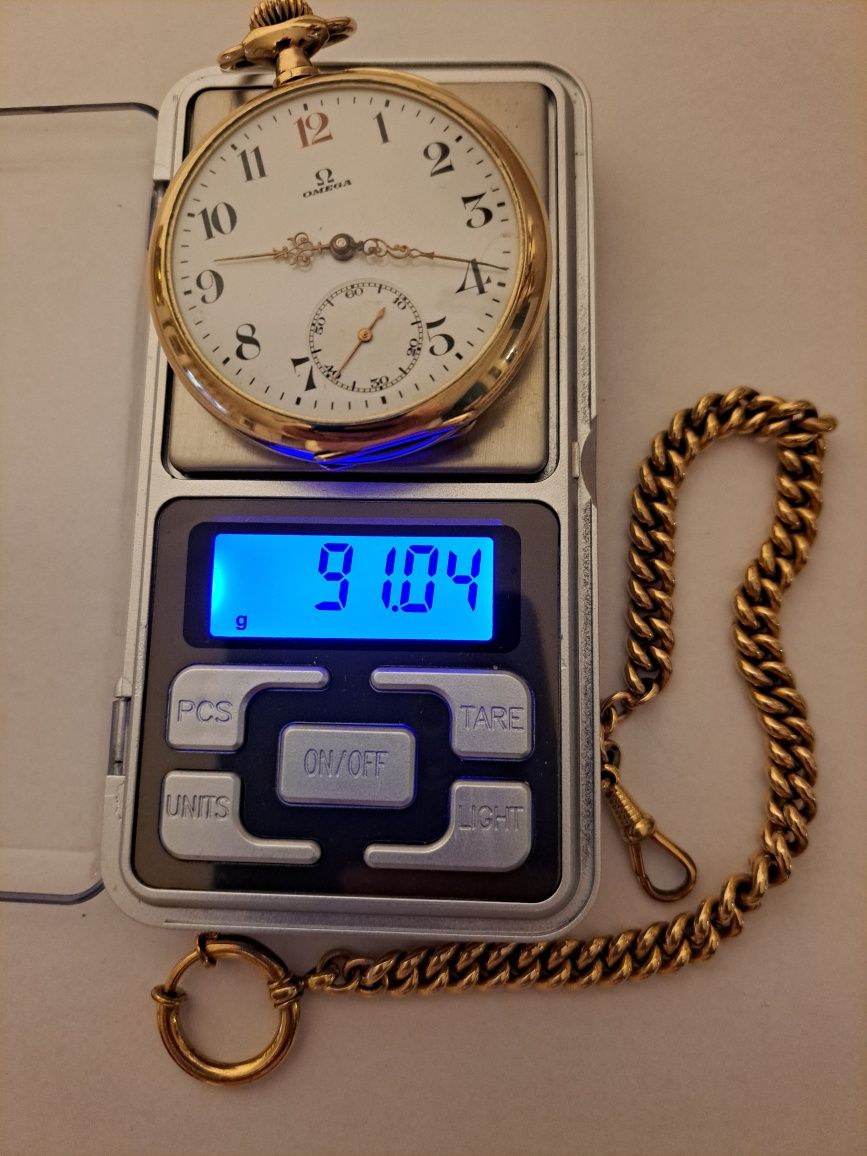 Ceas de Aur 14 K Omega de Buzunar