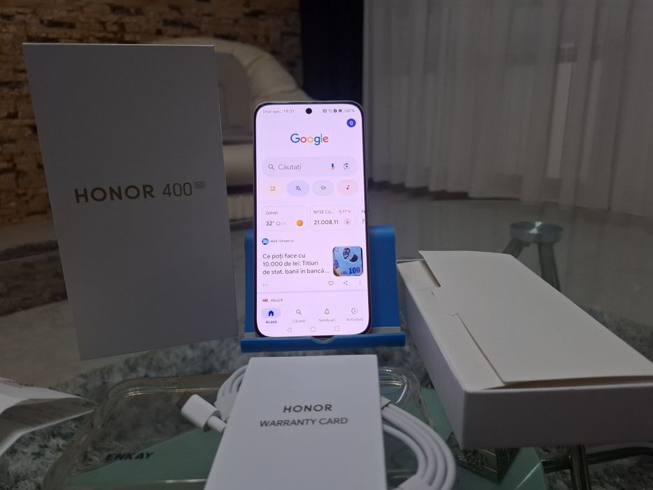 Honor 400 256GB, garantie iulie 2027, Desert gold, ca nou