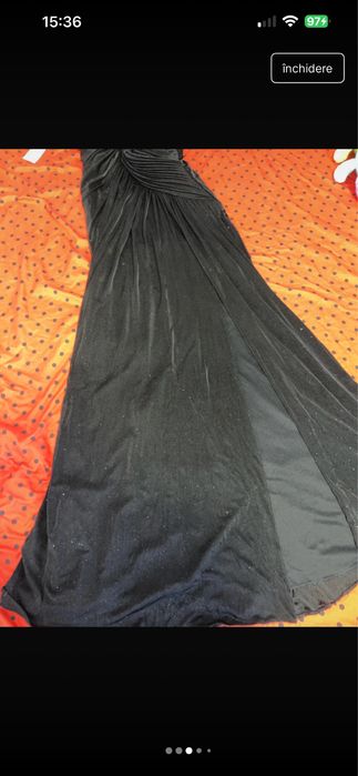 Rochie neagra cu sclipici nașă Paula Richi