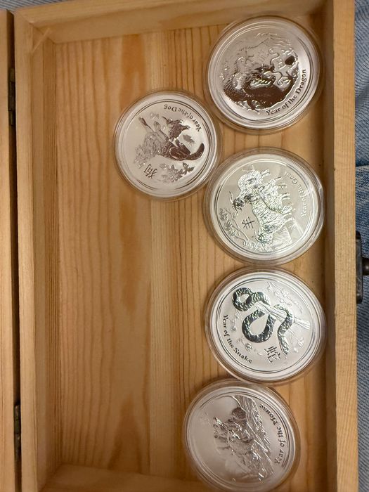 Лунар 1,2,3 Сребърни монети инвестиционно сребро