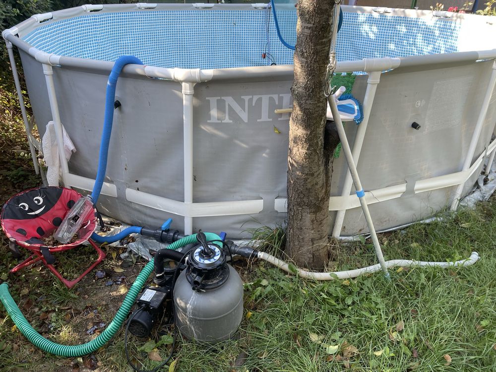 Piscina + aspirator + pompa cu nisip