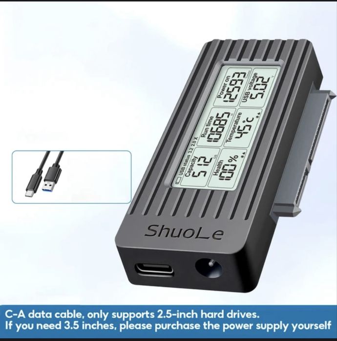 USB 3.2 K SATA конвертер для 2,5-3.5 дюймового SSD HDD