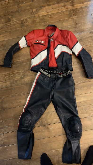 Costum Dainese moto piele vintage