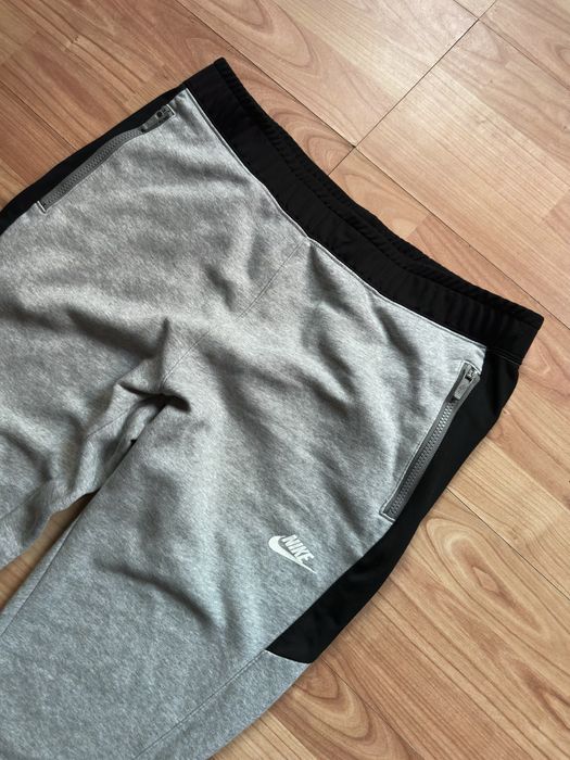 Pantaloni pants joggers sweats cuffed grey Nike cotton side logo print