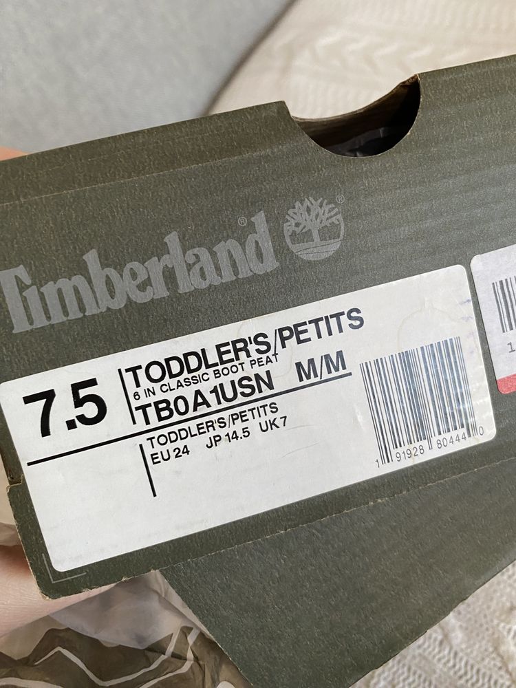 Timberland ботинки детские из натуральной кожи