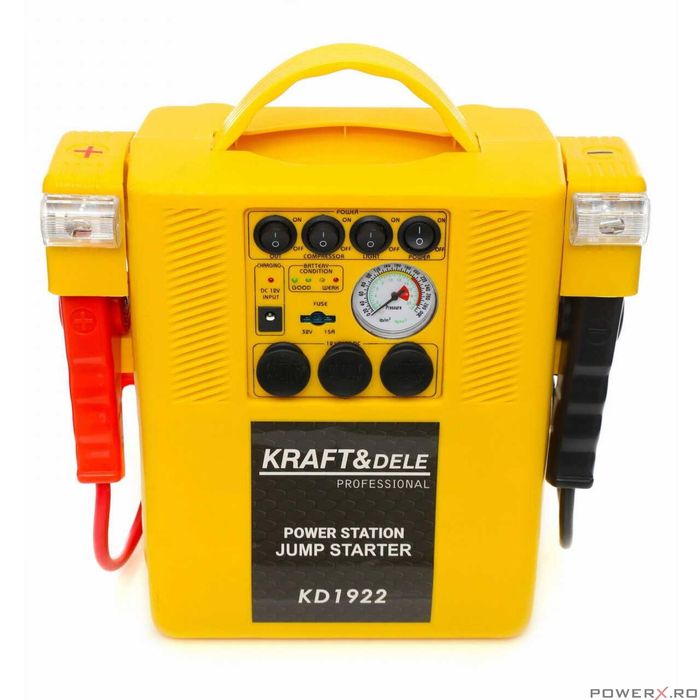 Robot de pornire auto multifunctional, baterie incorporata 17Ah,