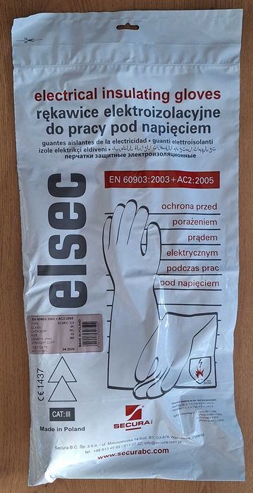 Manusi electroizolante ELSEC-2.5 Clasa 00, 2.5kV - marimea 10