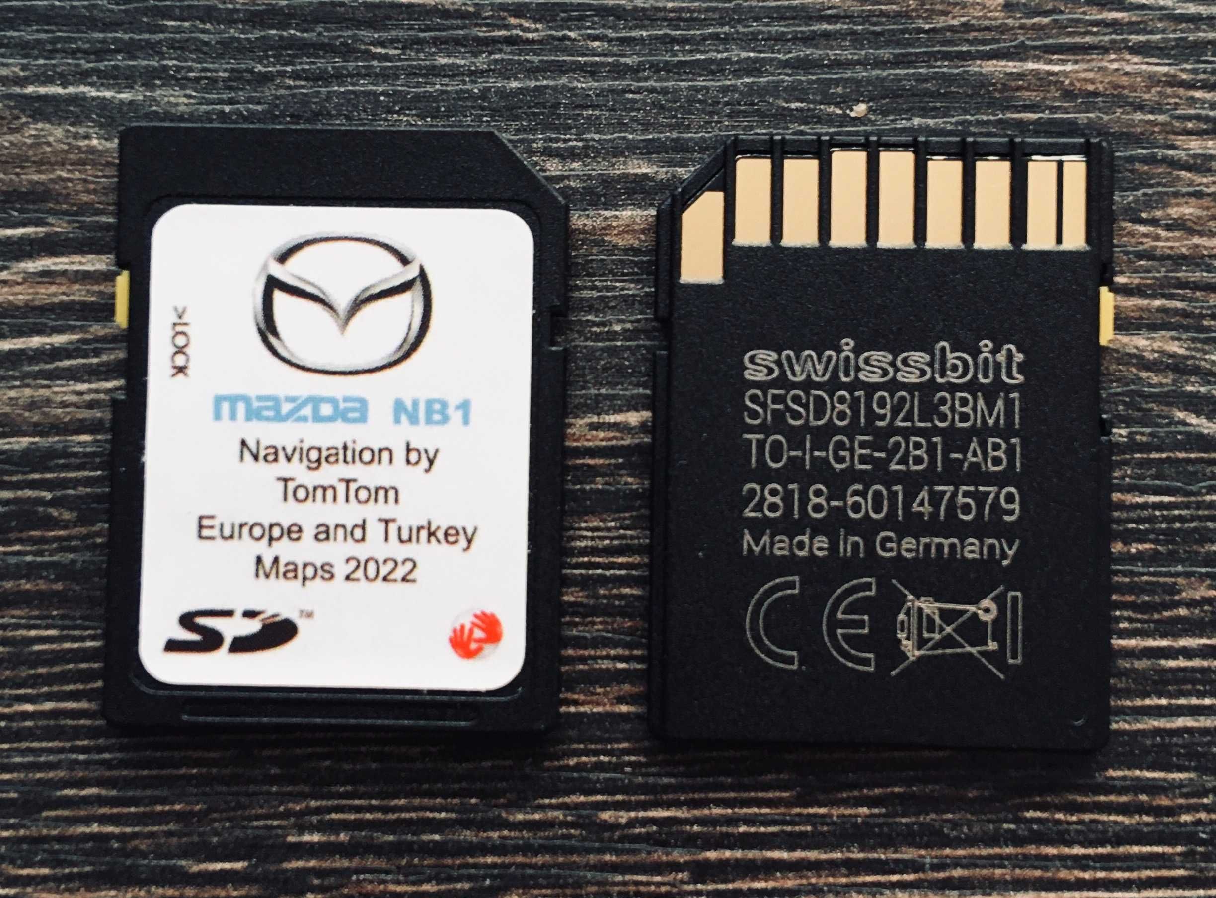 НОВО Mazda NB1 TomTom Sd Card 2022 Навигация Мазда 2 3 5 6 CX3 CX5 MX5