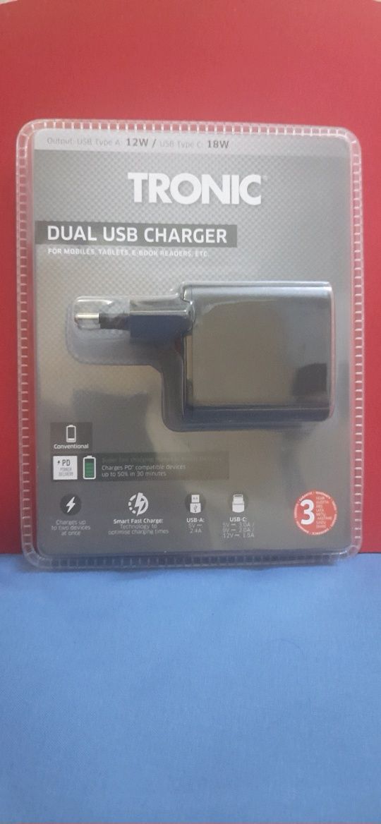 Incarcator Samsung,iPhoneUSB tipe C 18W,USB tip A 12 W