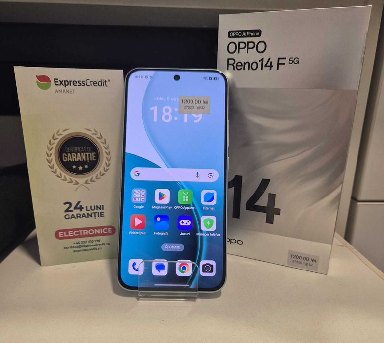 Telefon Oppo Reno 14F 5G (AG32 B27520.1) 2 ANI GARANTIE!