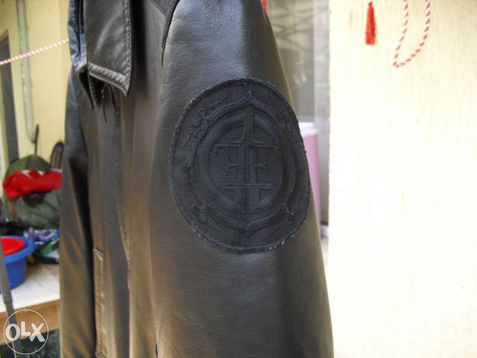 Original Gianfranco Ferre Italia geaca de piele neagra - Medium