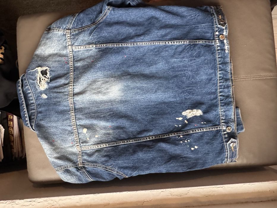 DSQUARED Dan — Painted Classic-Collar Denim Jacket