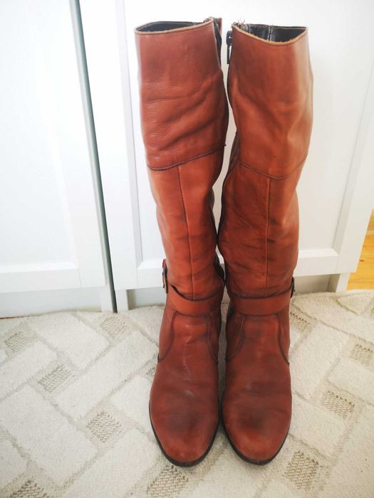 Елегантни дамски ботуши от естествена кожа 38-ми номер