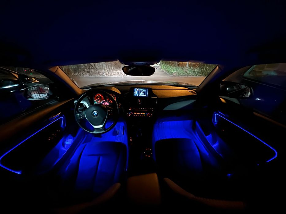 Kit Lumini Ambientale Auto 6 metri cu 5 canale, fir neon RGB Bluetooth