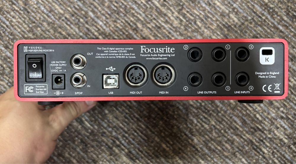 Focusrite Scarlett 6i6 gen2 Mk2 placa de sunet