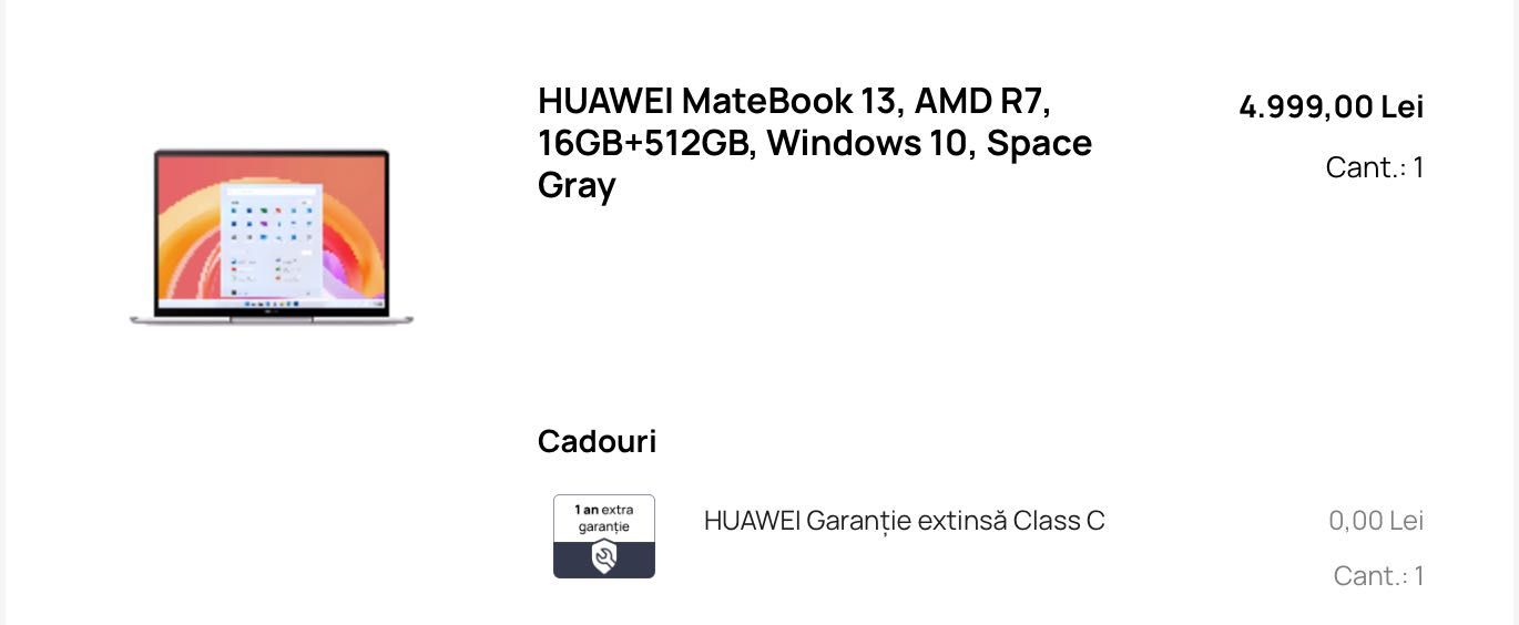 Huawei Matebook 13 inch - GARANTIE - 512 SSD - 16GB Ram - Type C