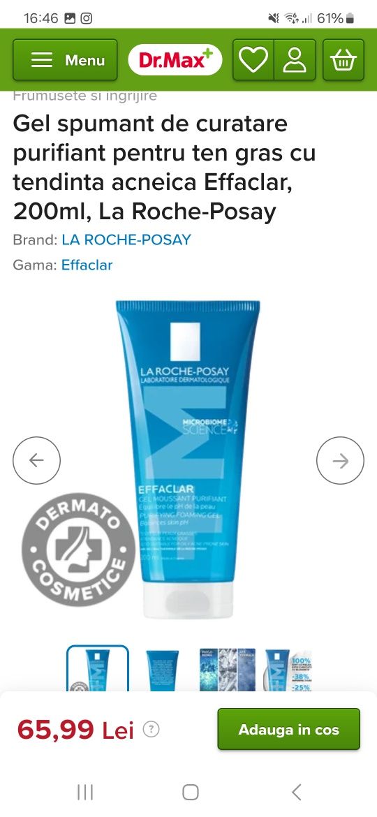 Set Effaclar gel spumant curatare purifiant La Roche Posay