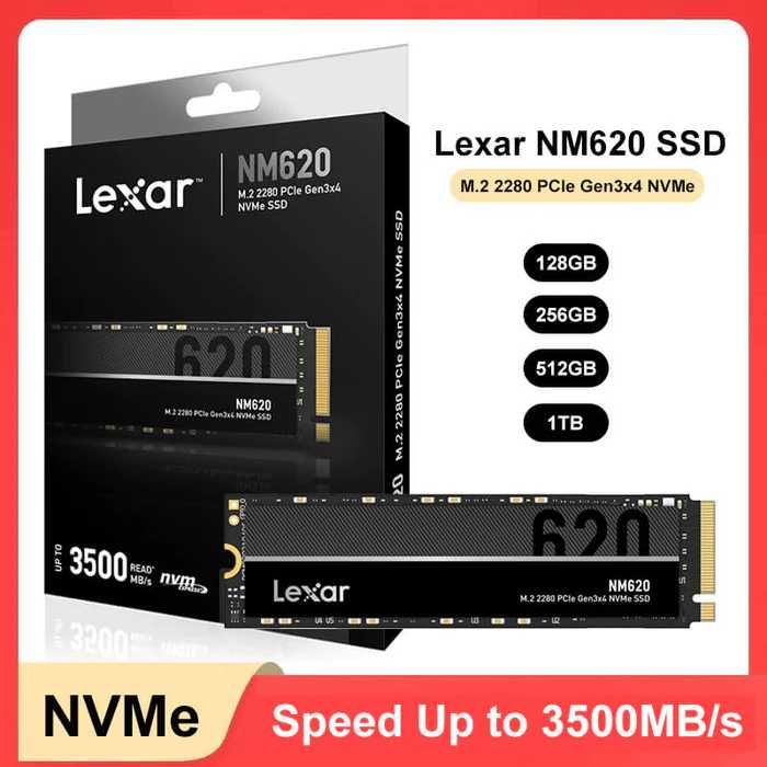 SSD 1Tb Lexar NM620 Gen3 [3500Mb] NVMe, Новый