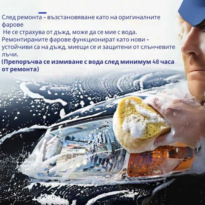 Комплект за нано покритие и възстановяване на фарове